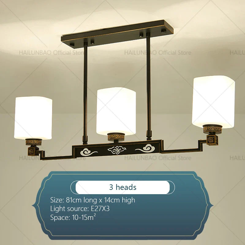 Afralia™ Chinese Style Chandelier: Modern, Simple & Elegant Lighting for Living Room, Dining Room & Bedroom