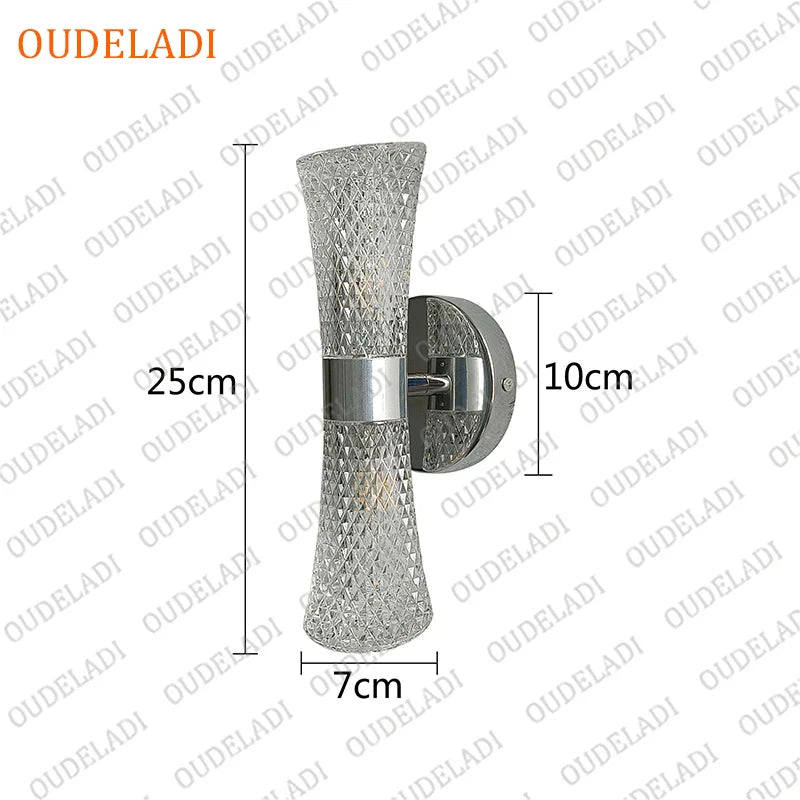 Afralia™ Silver Pipe Acrylic LED Wall Lamp for Stylish Home Decor
