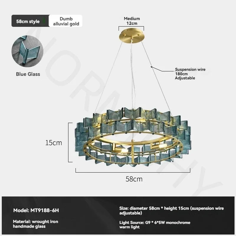 Afralia™ Glass Ceiling Chandelier: Elegant Italian Design for Dining, Living Room, Hotel, Bedroom.