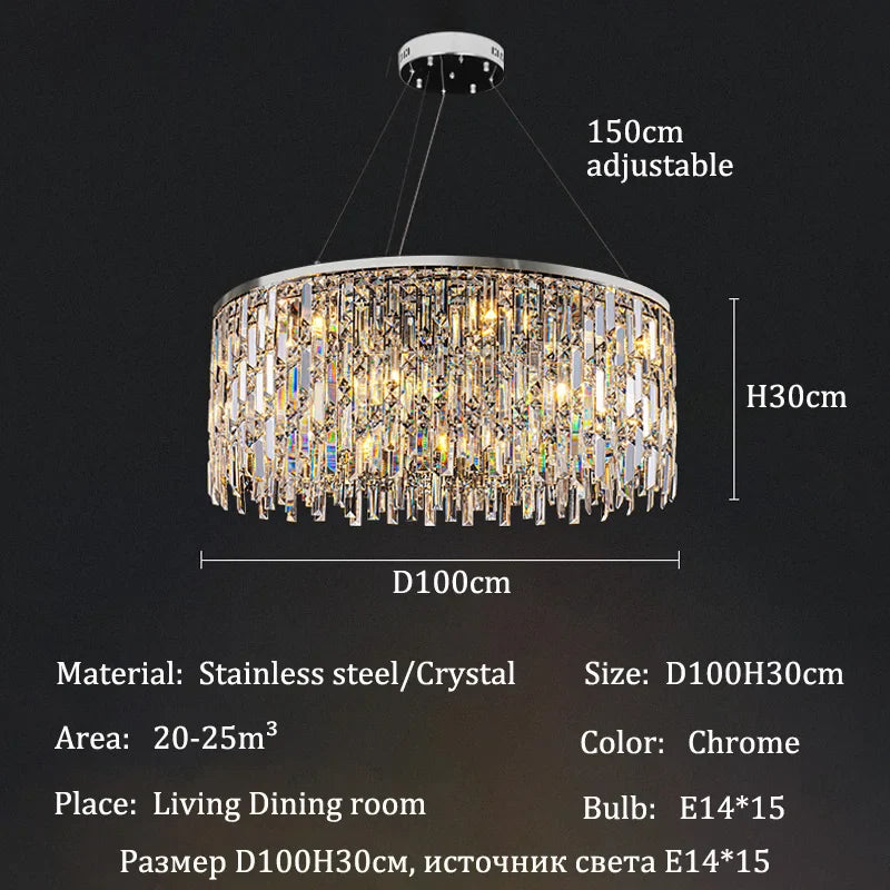 Afralia™ Luxury Chandeliers Living Room Ceiling Pendant Light Fixture