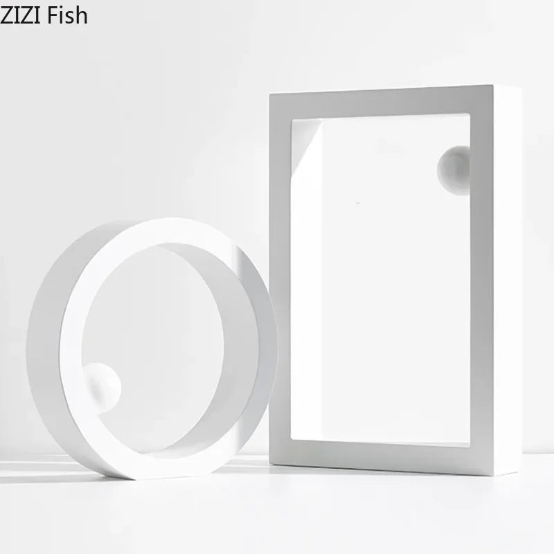 Afralia™ Geometric Circle Desk Ornament Minimalist Modern Abstract Art Aesthetic Decor