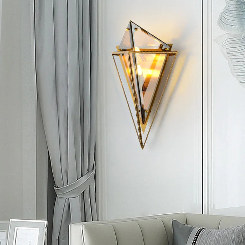 Afralia™ Glass Wall Sconce Light Fixture for Home Living Room Decor