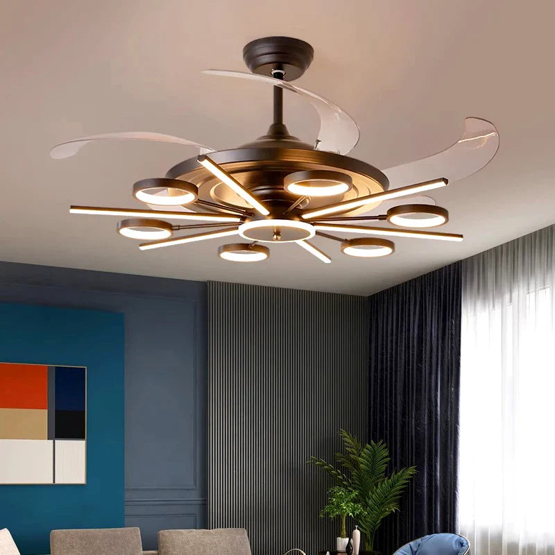 Afralia™ Kids Bedroom LED Ceiling Fan with Bladeless Design and Remote Control