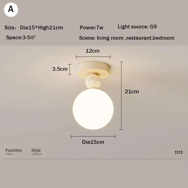 Afralia™ LED Ceiling Moon Wall Lamp Minimalist Bedroom Lighting Fixture