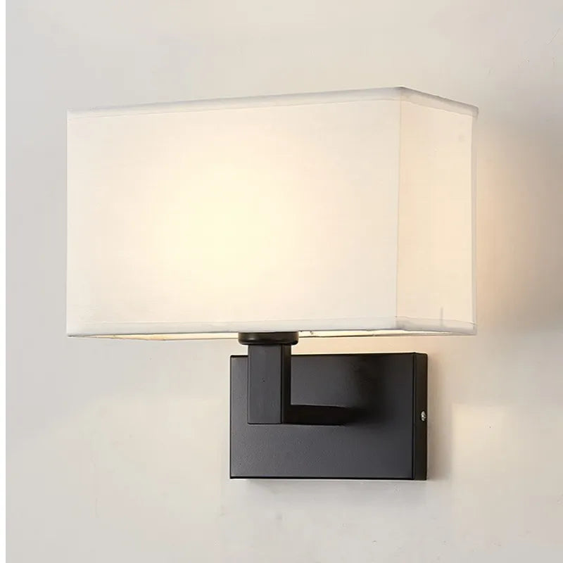 Afralia™ Minimalist Fabric Wall Lamp Wabi Sabi Nordic E27 LED Sconce Lighting Fixtures