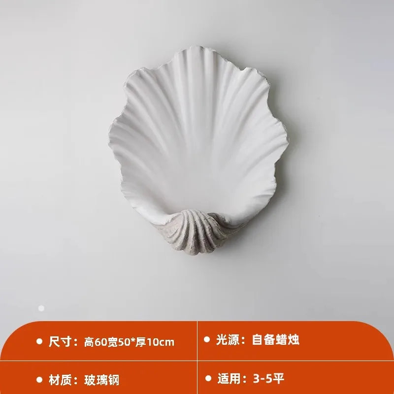 Afralia™ Vintage Shell LED Wall Lamp for Stylish Atmosphere in Living Room
