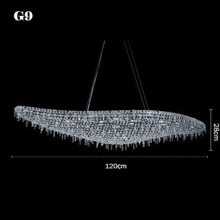Afralia™ Crystal Pendant Chandelier: Modern Dimmable Lighting for Living Room, Bedroom, Foyer