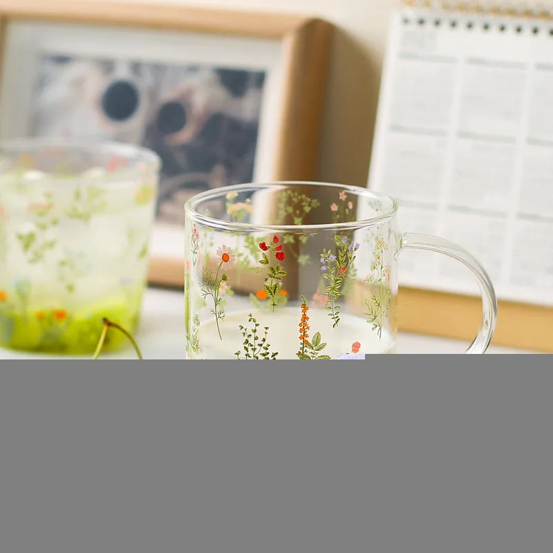 Afralia™ Large-Capacity Glass Cup with Scale, Heat-Resistant, Cute Design - Perfect Gift