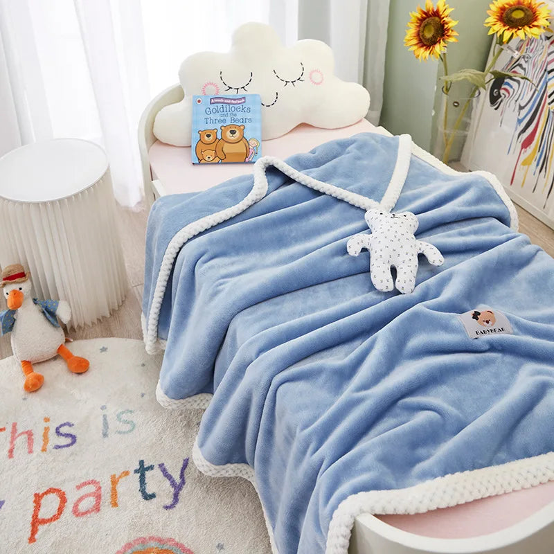 Afralia™ Kids Flannel Nap Blanket - Lightweight & Cozy Single Bed Cover