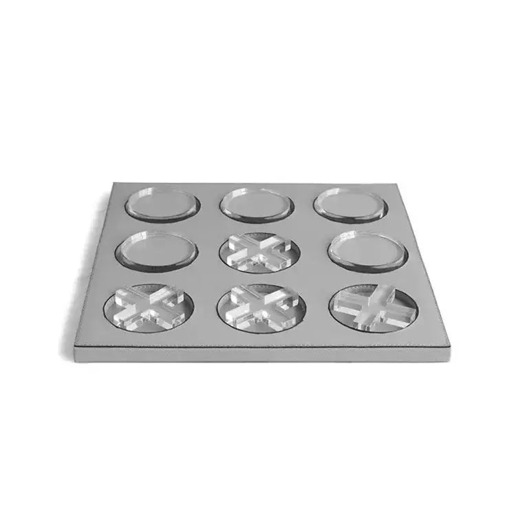 Afralia™ Geometric Checkerboard Grid Leather Chess Transparent Chessboard Home Decor Figurines