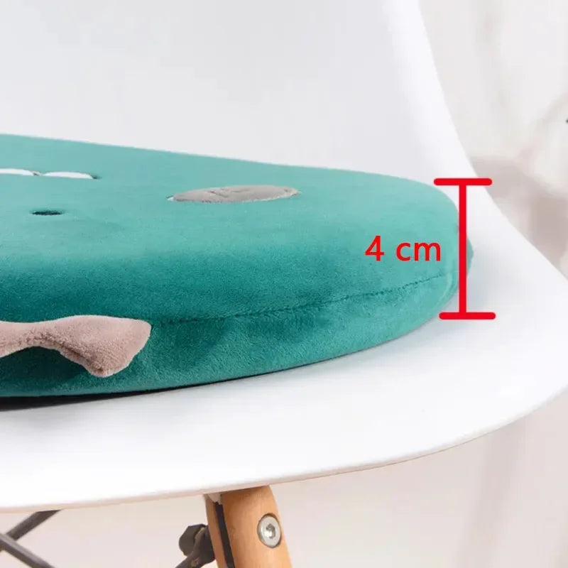 Afralia™ Animal Print Round Office Chair Cushion with Memory Foam & Velvet Cover