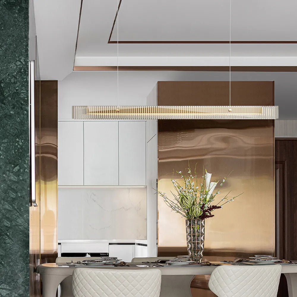 Afralia™ Minimalist LED Chandelier: Dimmable Pendant Lighting for Dining Table