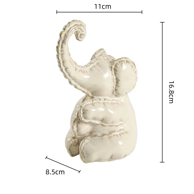 Afralia™ Elephant Abstract Bubble Sculpture Home Decor Figurine