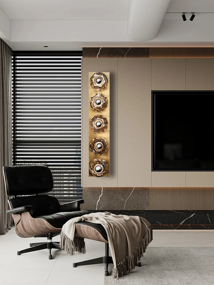 Afralia™ Crystal Wall Lamp Bronze Chrome Sconce Lights for Vintage Living Room