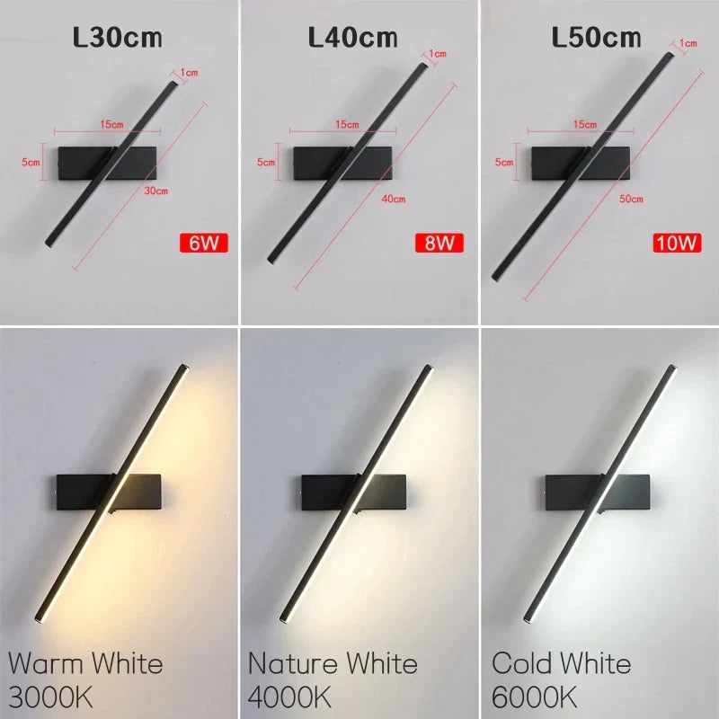 Afralia™ LED Wall Sconce Rotatable Bedside Lamp for Bedroom & Living Room