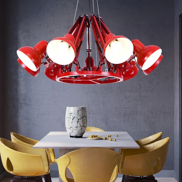 Afralia™ Spider Chandelier Industrial Metal Hanging Lamp Pendant Lights Suspension Luminaire