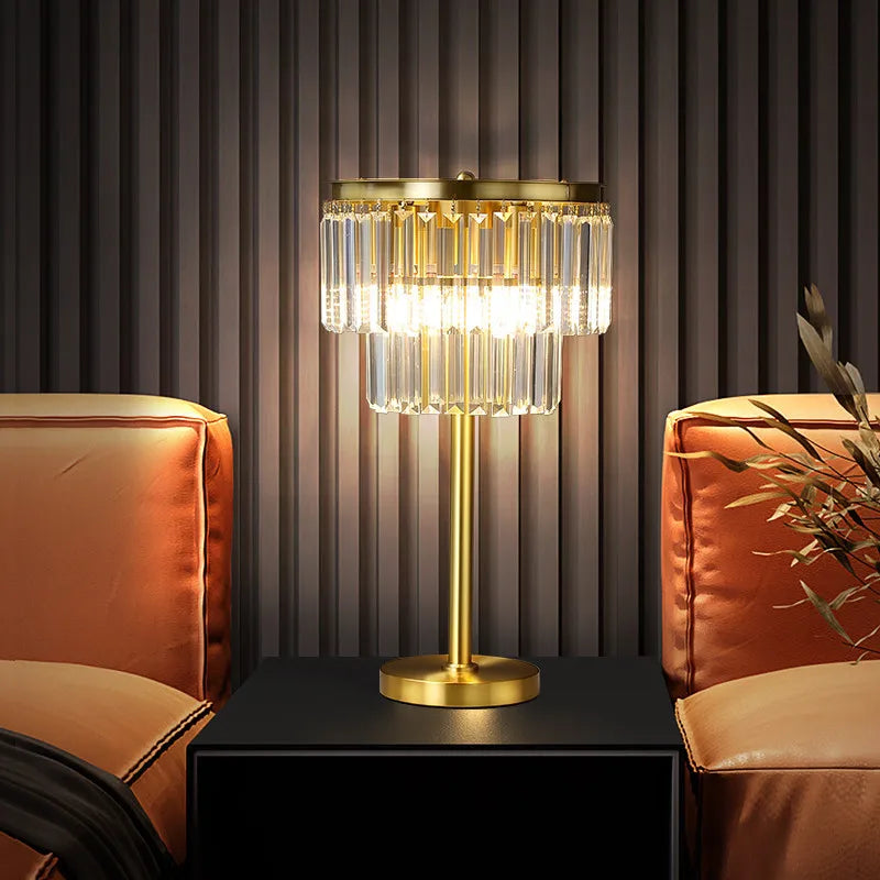 Afralia™ Crystal Brass Floor Lamp: Modern Nordic Style LED Standing Light