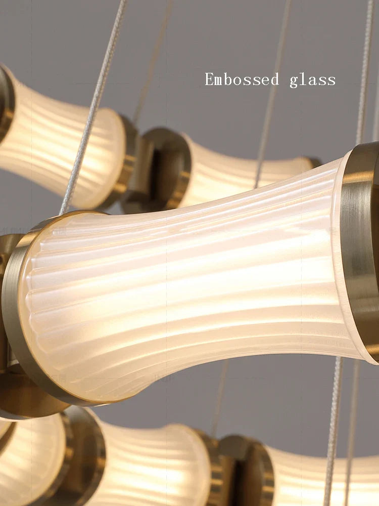 Afralia™ Modern Glass LED Ceiling Chandelier for Luxury Home Decor