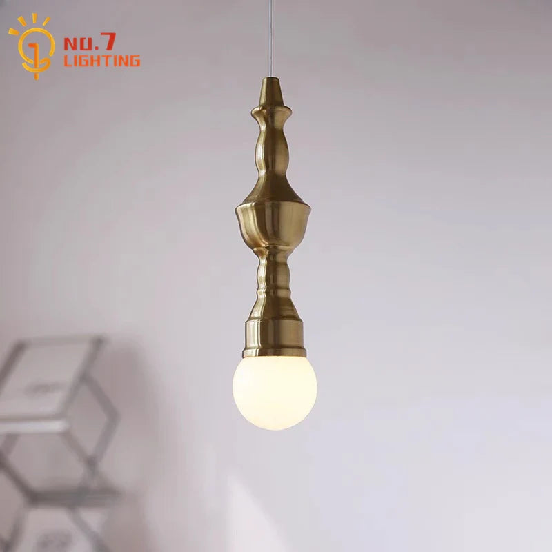 Afralia™ Vintage Industrial Glass Iron Pendant Lights Gold Lustre Roman Column Lamp