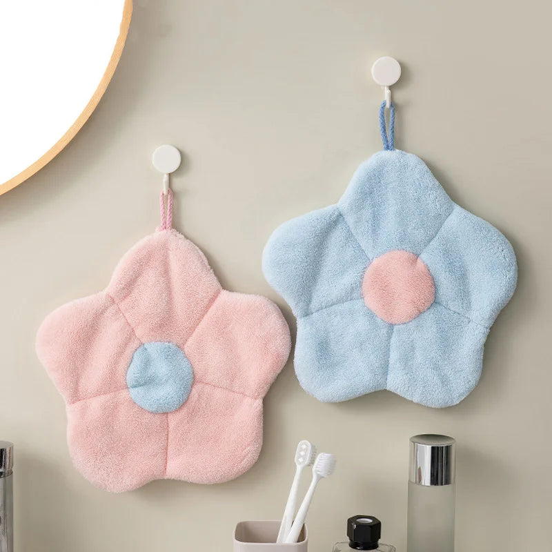 Afralia™ Coral Fleece Hand Towels: Thick, Breathable, Super Absorbent Dishcloth for Kitchen & Bathroom