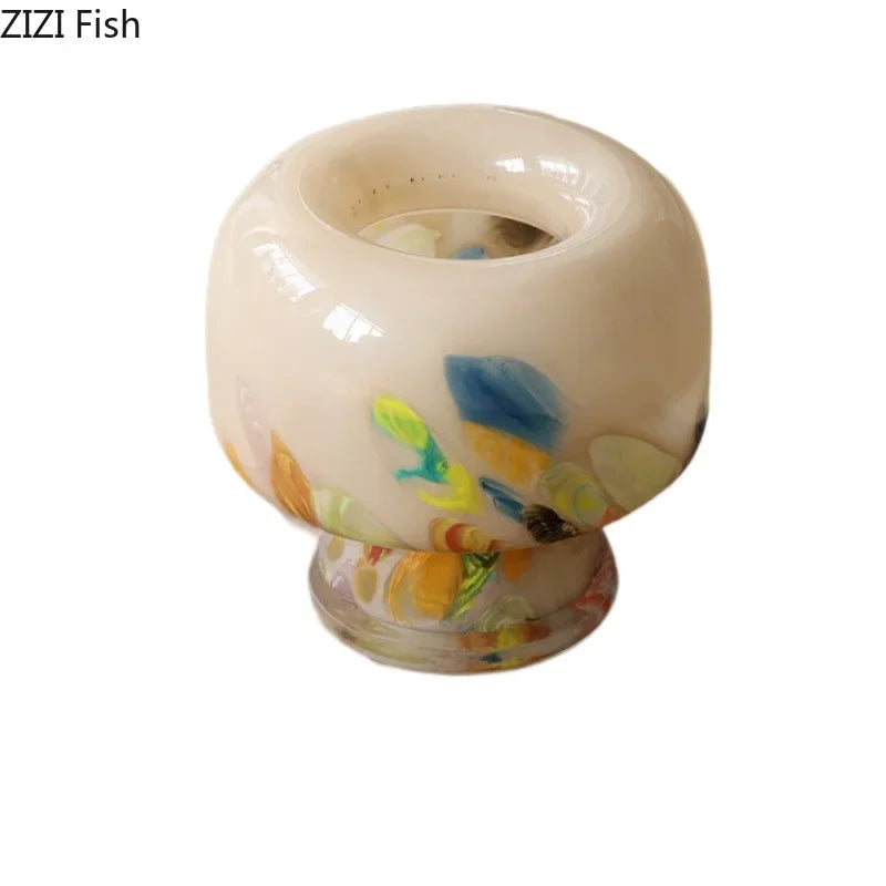 Afralia™ Mushroom Glass Vase: Unique Shape for Table Floral Arrangement and Room Decor