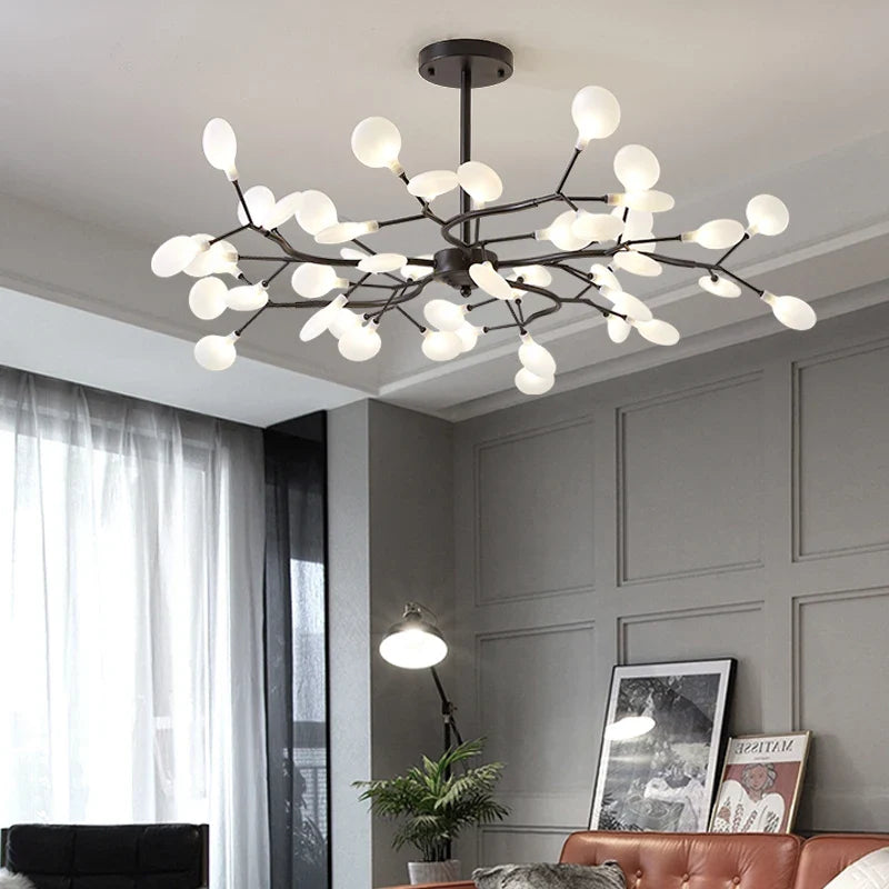 Afralia™ Modern Luxury Petal LED Pendant Light for Living Room, Bedroom, and Kitchen
