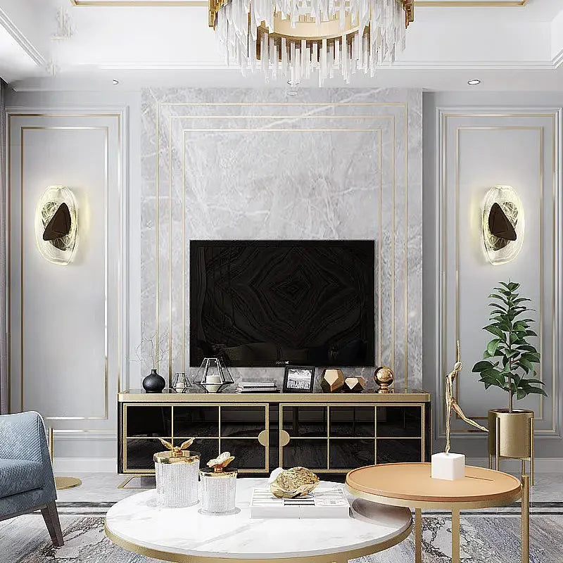 Luxury Irregular Graphic Wall Light by Afralia™ - Modern Bedroom Bedside Sconce