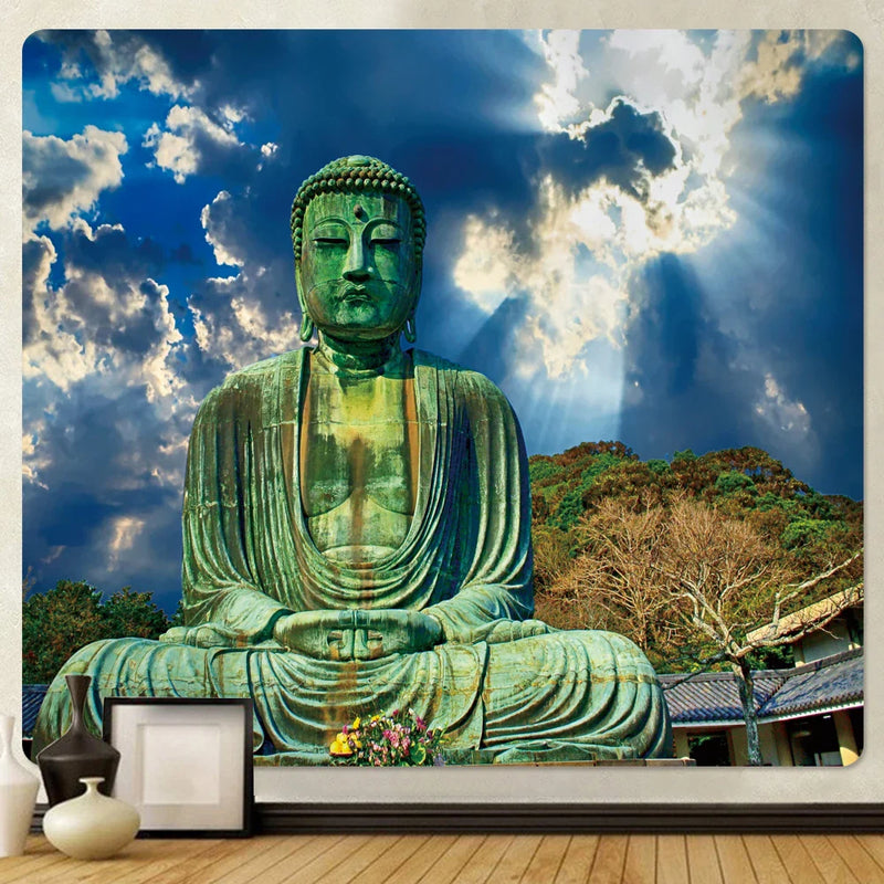 Afralia™ Indian Buddha Mandala Tapestry: Psychedelic Hippie Boho Wall Decor