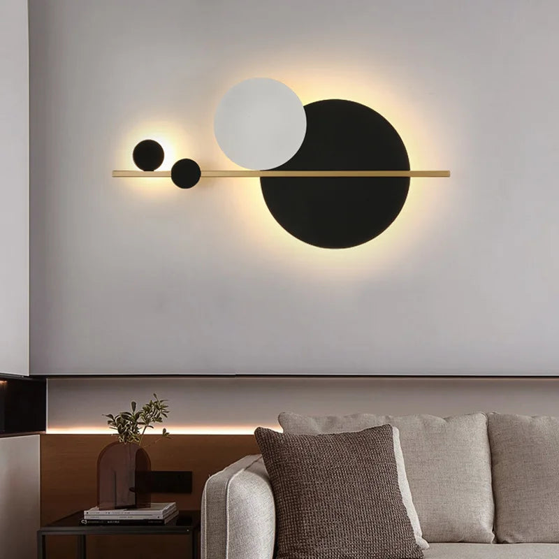 Afralia™ LED Wall Lamp: Nordic Minimalist Modern Bedroom Living Room Sofa Background Art