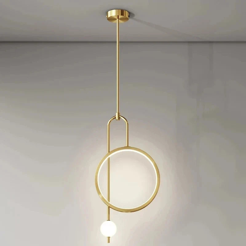 Afralia™ LED Ring Pendant Chandelier for Home Dining Living Bedroom Suspension