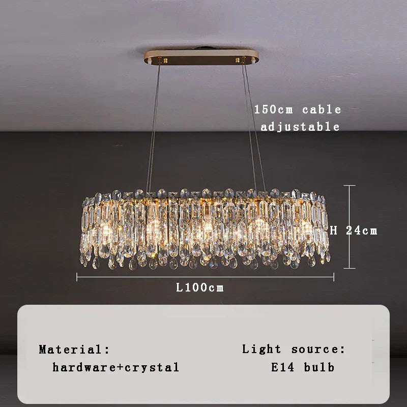 Afralia™ Crystal Pendant Chandelier for Living Room Bedroom - Luxury Hanglamp by Lamparas Lustres