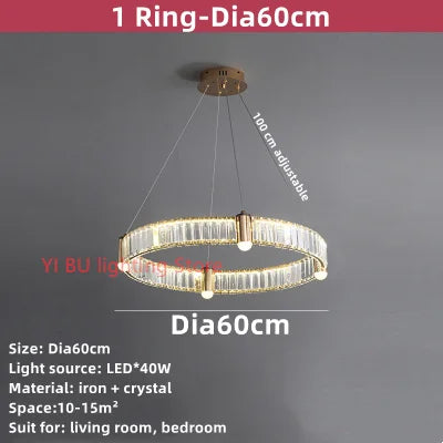 Afralia™ Crystal Ceiling Chandelier LED Indoor Lighting for Living Room Bedroom Study