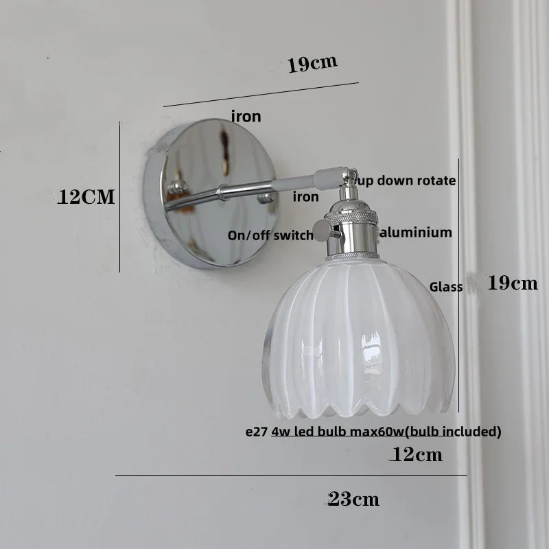 Afralia™ Clear Glass LED Wall Lamp, Up Down Rotate, Dining Aisle Bar Light