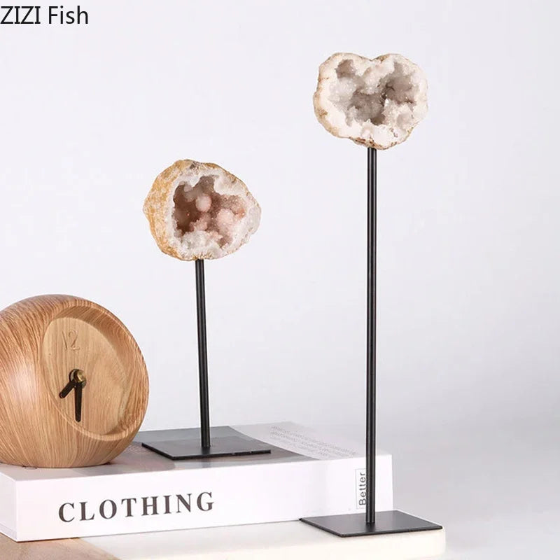 Afralia™ Minimalist Agate Desk Ornament for Stylish Living Room Decor