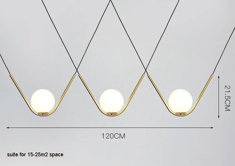 Afralia™ Golden Black Perle Trio Pendant - Metal G9 LED Linear Dining Light