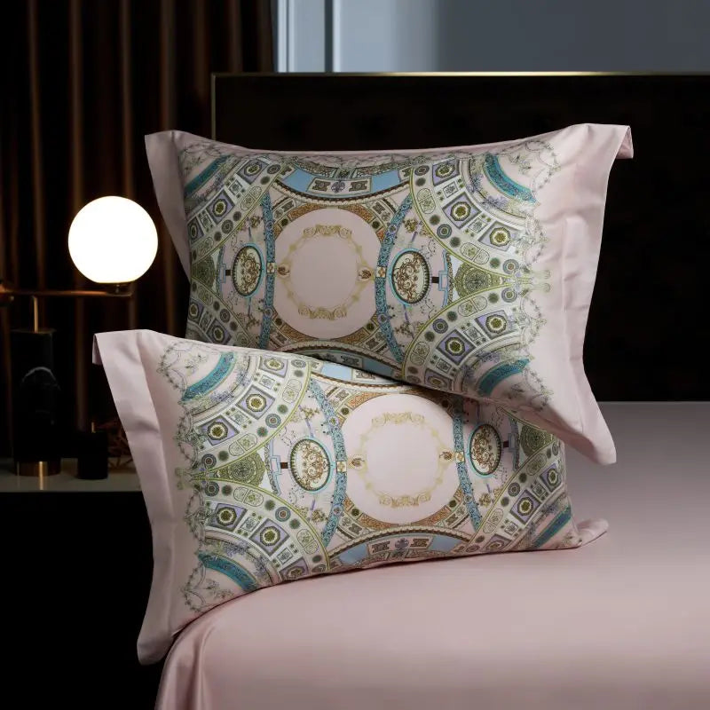 Afralia™ Vintage Printing Luxury Egyptian Cotton Bedding Set