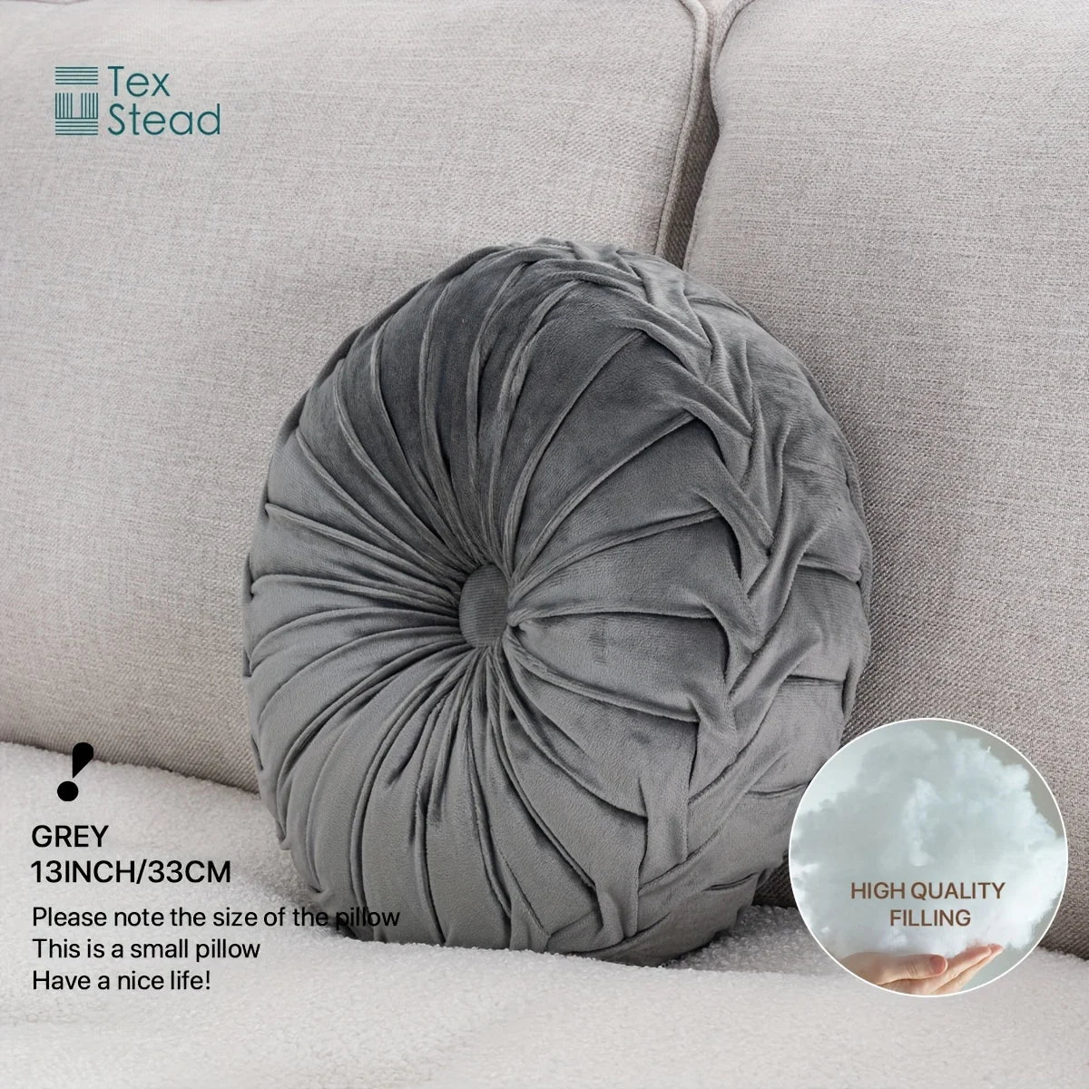 Afralia™ Velvet Pumpkin Round Cushion for Couch, Bed, Sofa, Chair - Decorative 3D Design