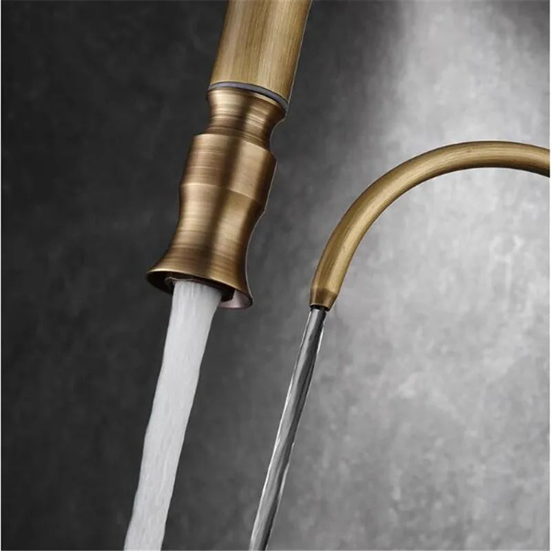 Afralia™ Solid Brass Kitchen Faucet Mixer with Water Filter Tap - Deck Mounted