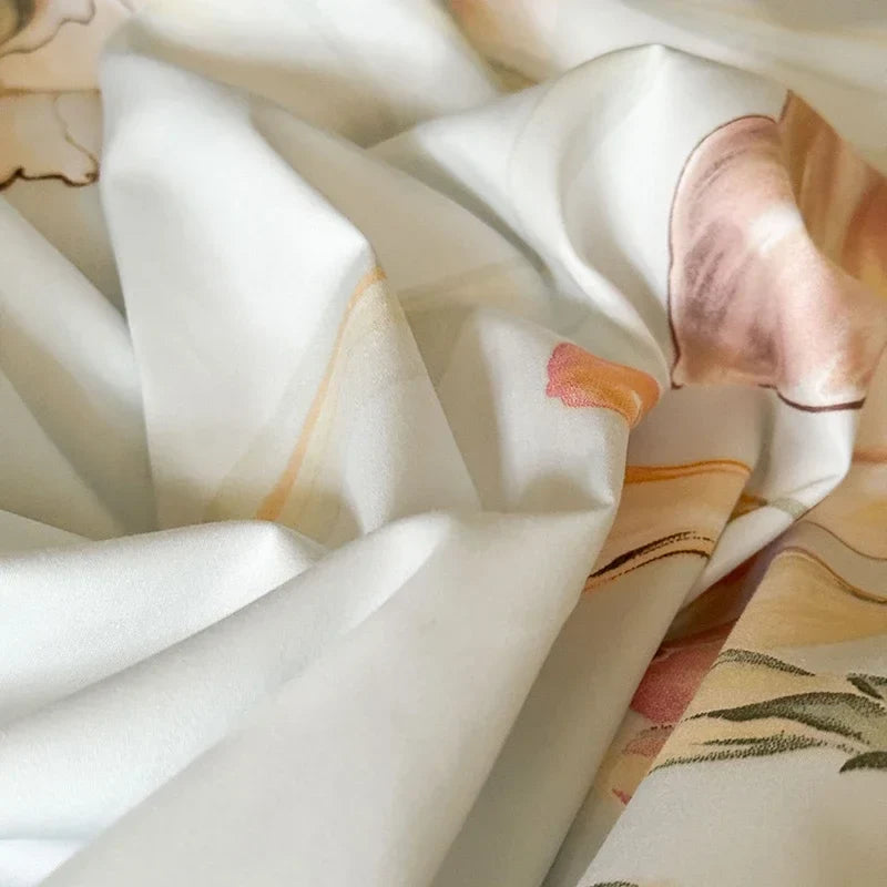 Afralia™ Egyptian Cotton Bedding Set: Queen King Full Size Sheet Pillowcase Comforter Cover