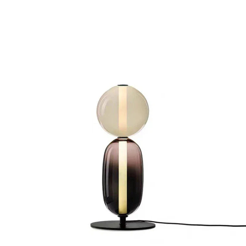 Colorful Glass LED Table Lamp by Afralia™ for Home, Bedroom, Parlor, Hotel Decor