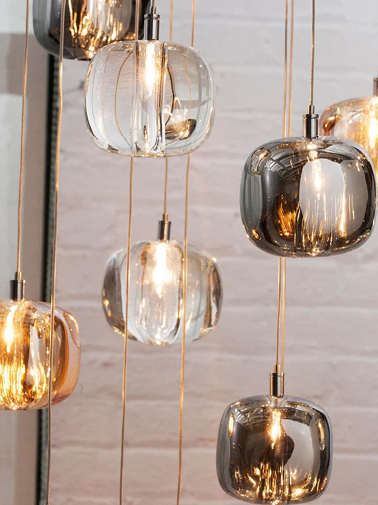 Afralia™ Nordic Crystal Ceiling Chandelier LED Light for Living Room, Bedroom, Dining Room, Kitchen