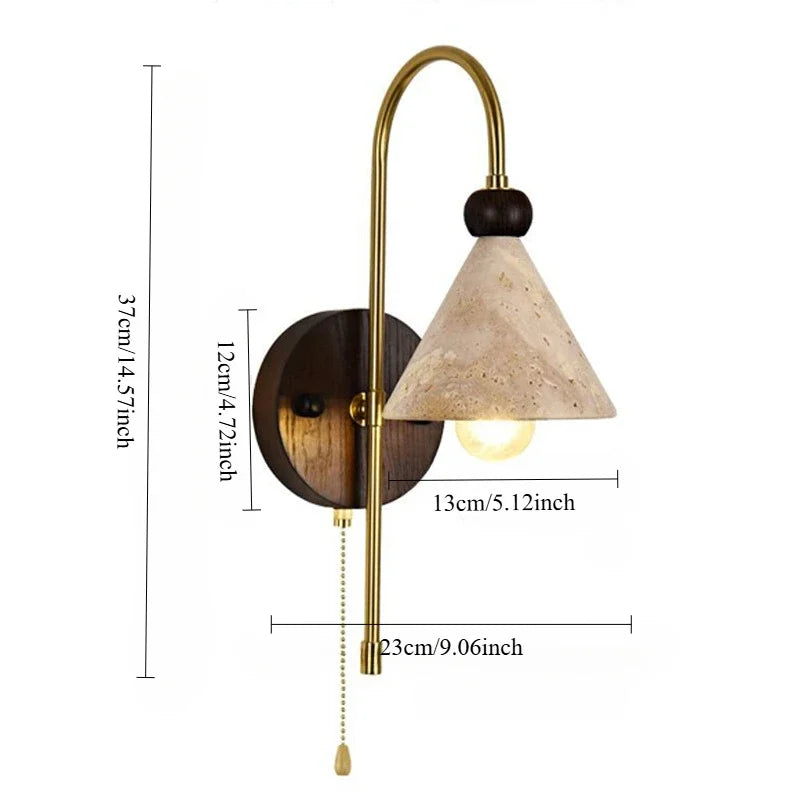 Afralia™ LED Marble Wall Light for Bedroom, Living Room, Dining Room, Hallway