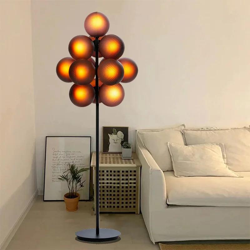 Afralia™ Glass Bubble Floor Lamp: Modern Nordic LED Lighting for Living Room and Bedroom