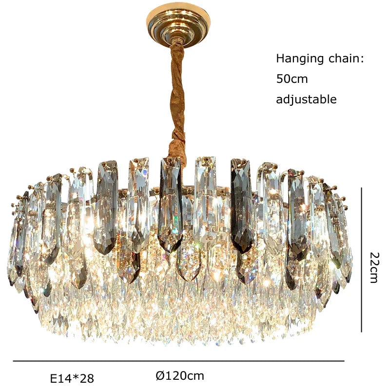 Afralia™ Crystal Modern Pendant Light: Luxury Indoor Fixture for Home Decor