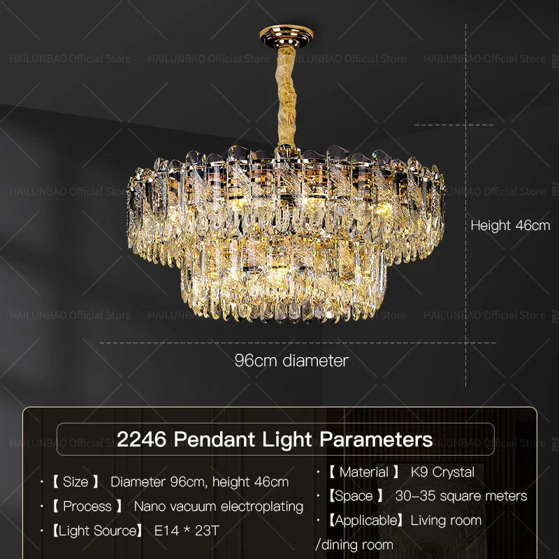 Afralia™ Crystal Luxury Chandelier: French Atmosphere Restaurant Lighting