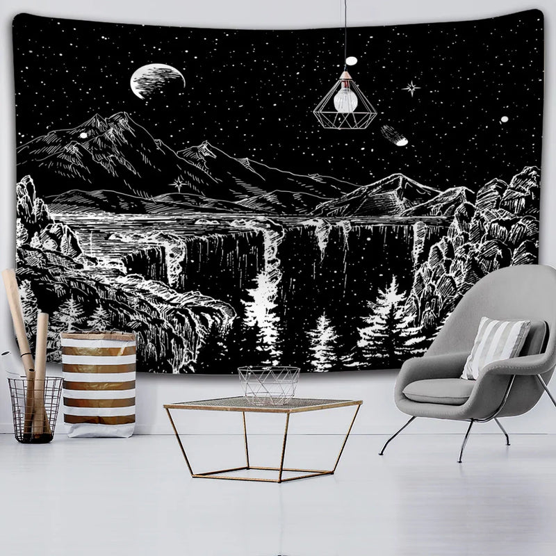 Starry Sky Tapestry Wall Hanging for Boho Room Decor by Afralia™