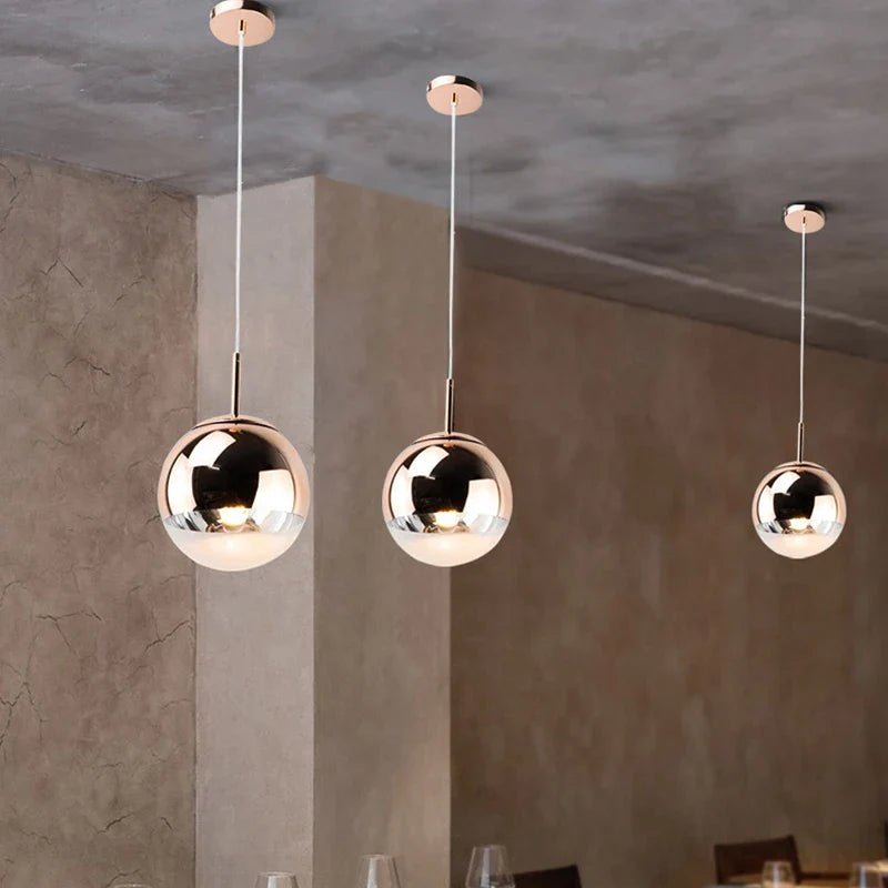 Afralia™ Ball Pendant Lights Modern Nordic Chandeliers for Bedroom Living Room