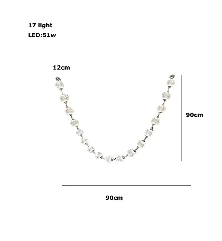 Afralia™ Pearl Necklace LED Pendant Light for 6m Staircase