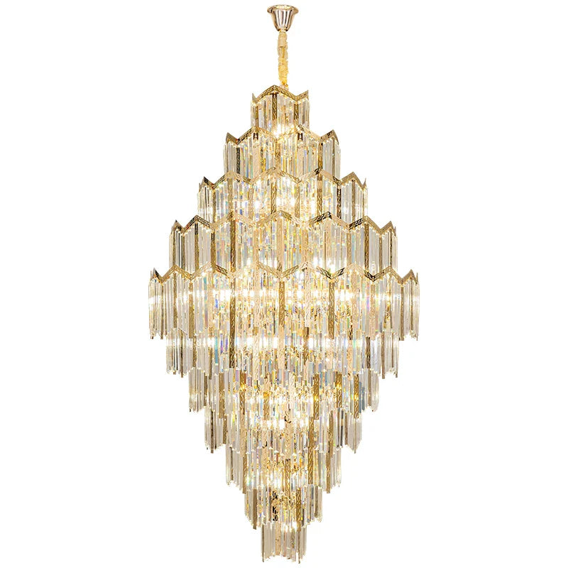 Afralia™ Crystal Chandelier: Modern Simple Luxury for Duplex Villa & Loft