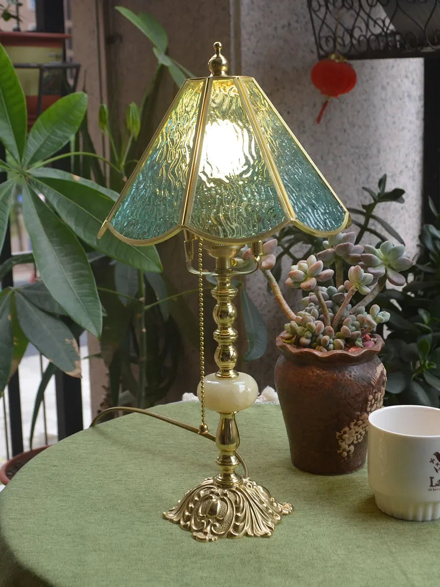 Afralia™ Brass Desk Lamp - French Retro Minimalist Light Luxury Bedroom Nostalgia